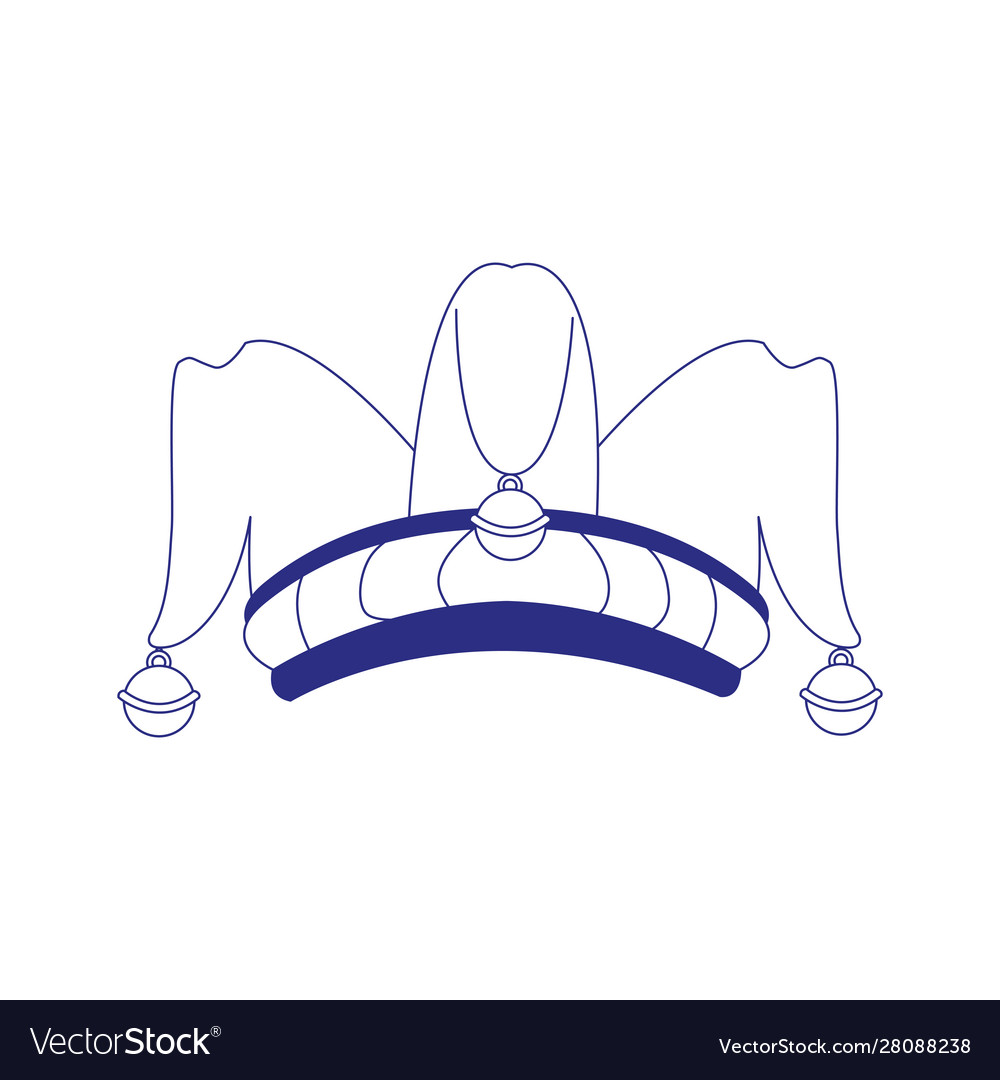 Jester hat icon flat design