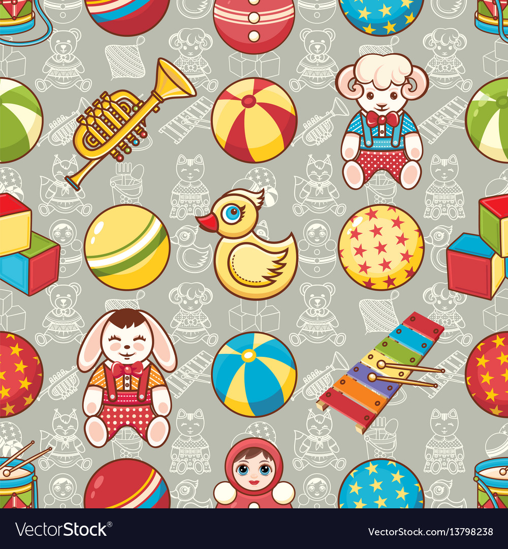Kid toy seamless pattern design element