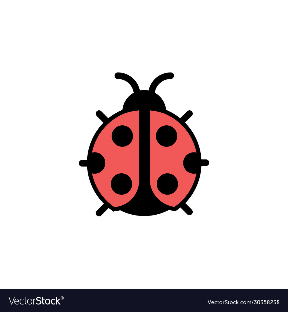 Ladybug filled color icon animal