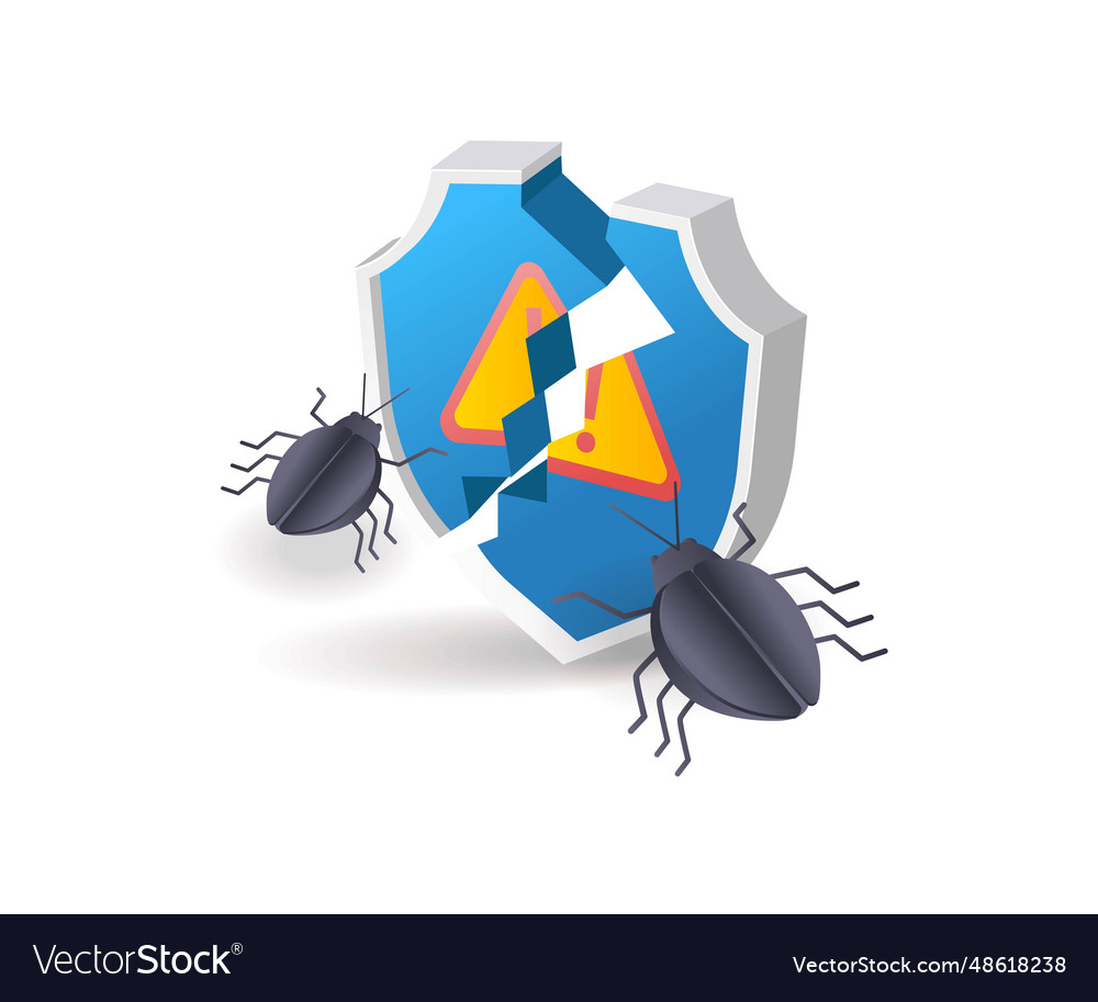 Malware viruses attack security vector image Malware viruses attack security