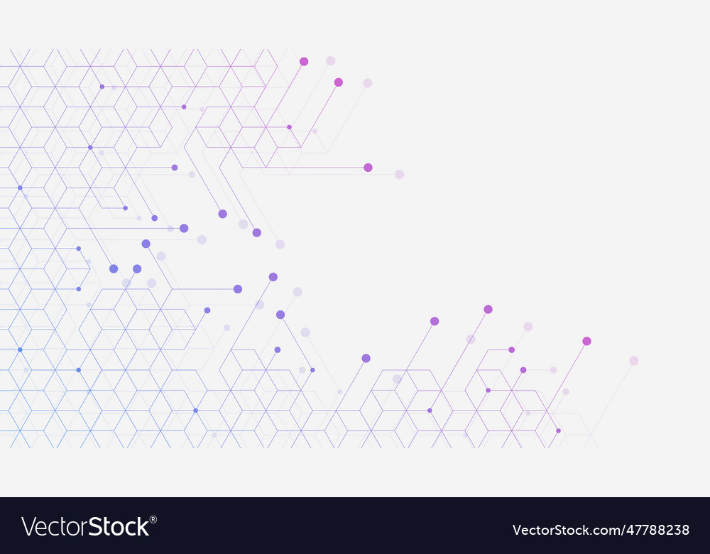 Modern technology lines and dots connection vector image Modern technology lines and dots connection