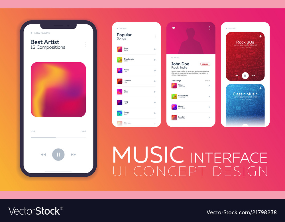 Music Player UI Mobile App Concept