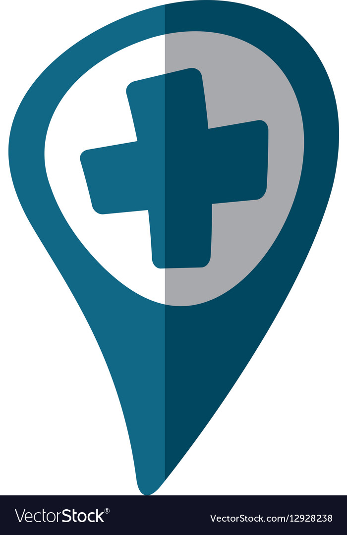 Pointer map hospital cross location shadow