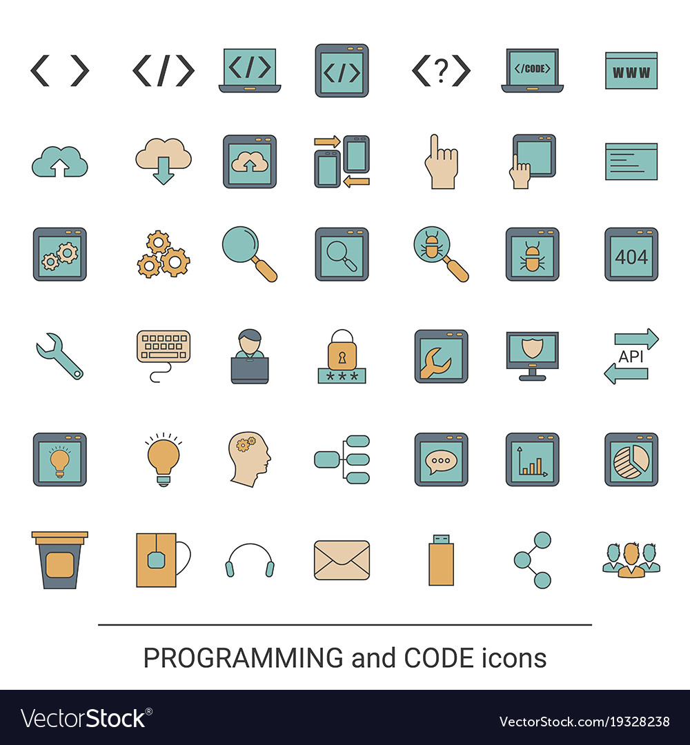 Programming icon set