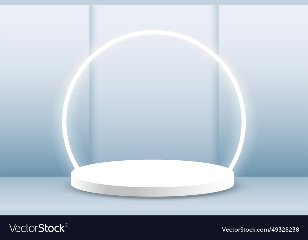 Realistic product display background with glowing