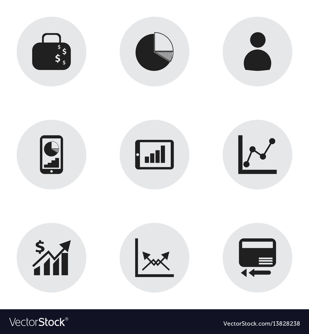 Set of 9 editable logical icons includes symbols vector image Set of 9 editable logical icons includes symbols