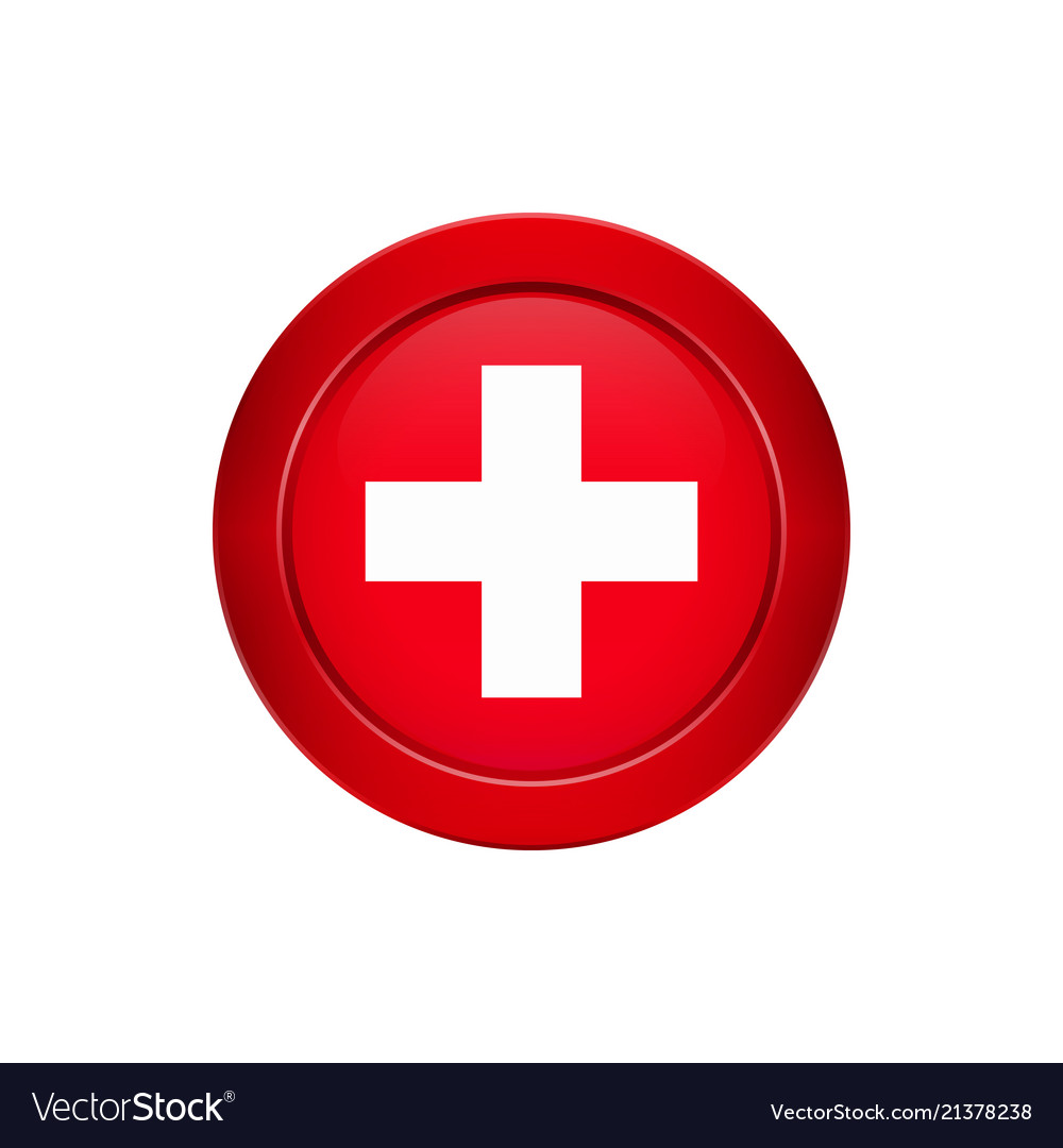 Swiss flag on the round button