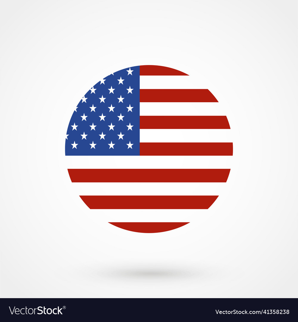 US Flag Circle Icon