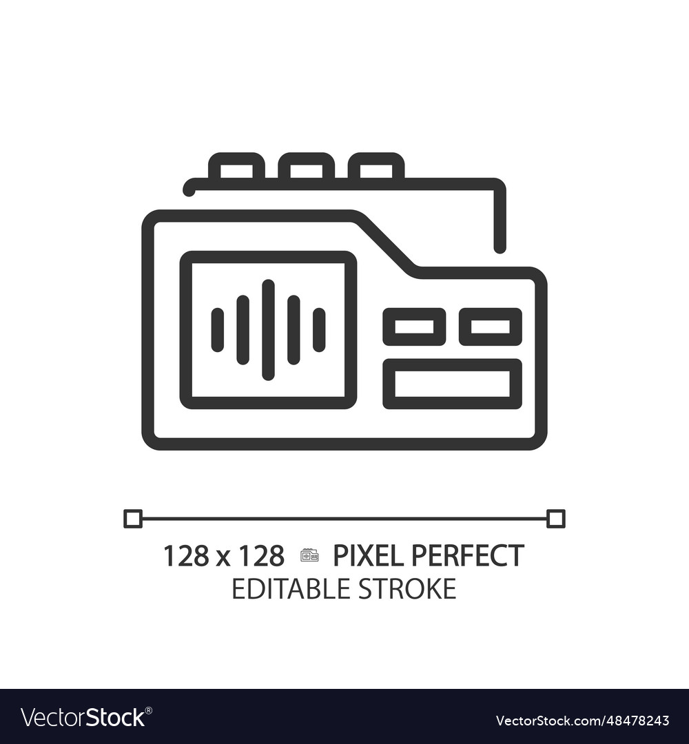 2d customizable thin linear black voice recorder