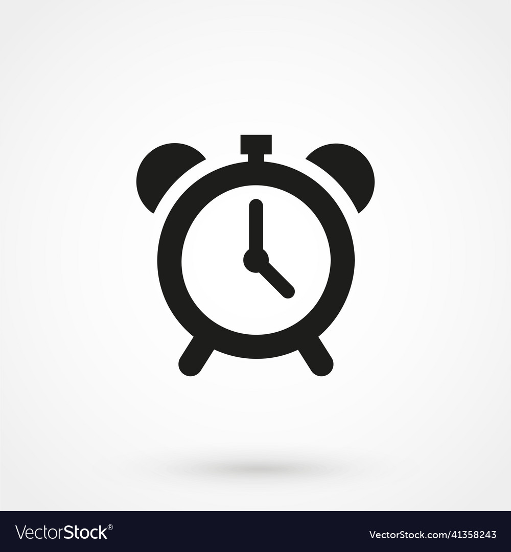 Alarm clock icon isolated on white background