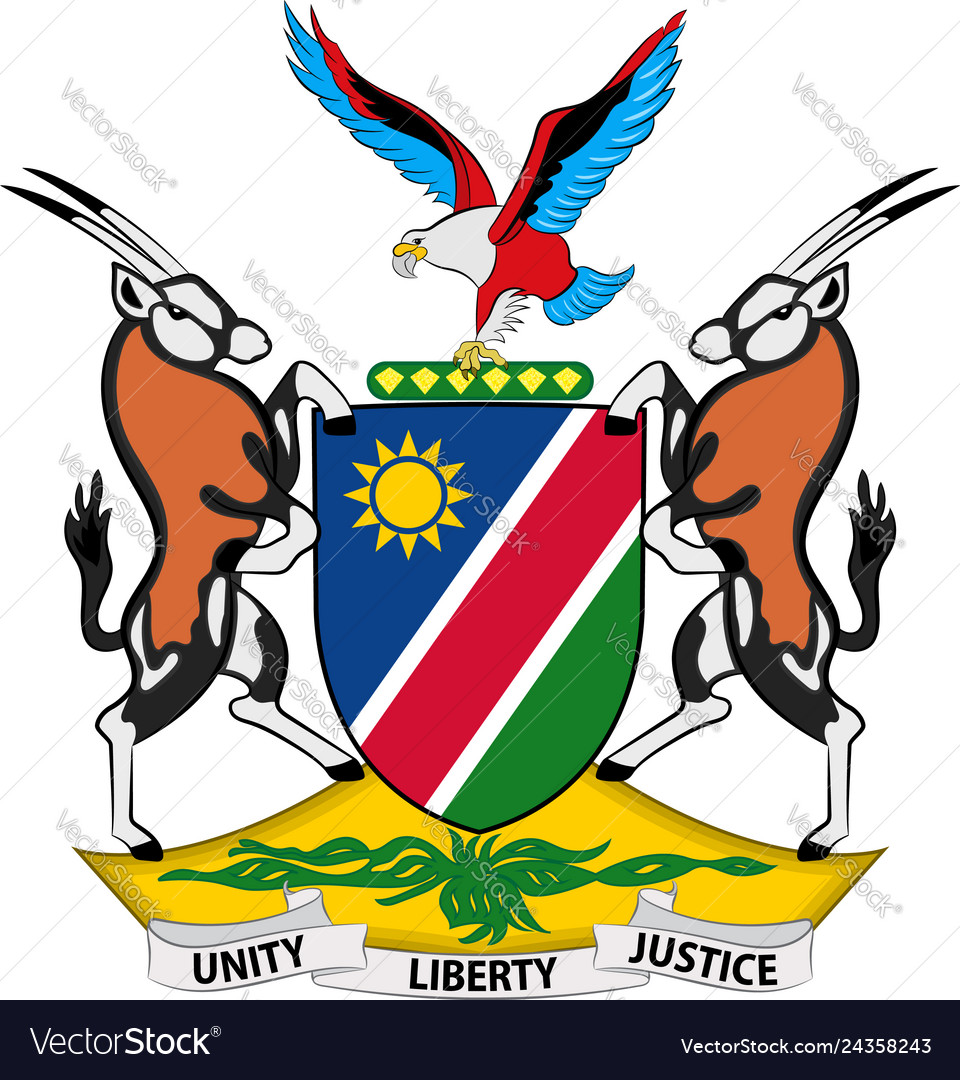 Coat of arms of republic of namibia Royalty Free Vector