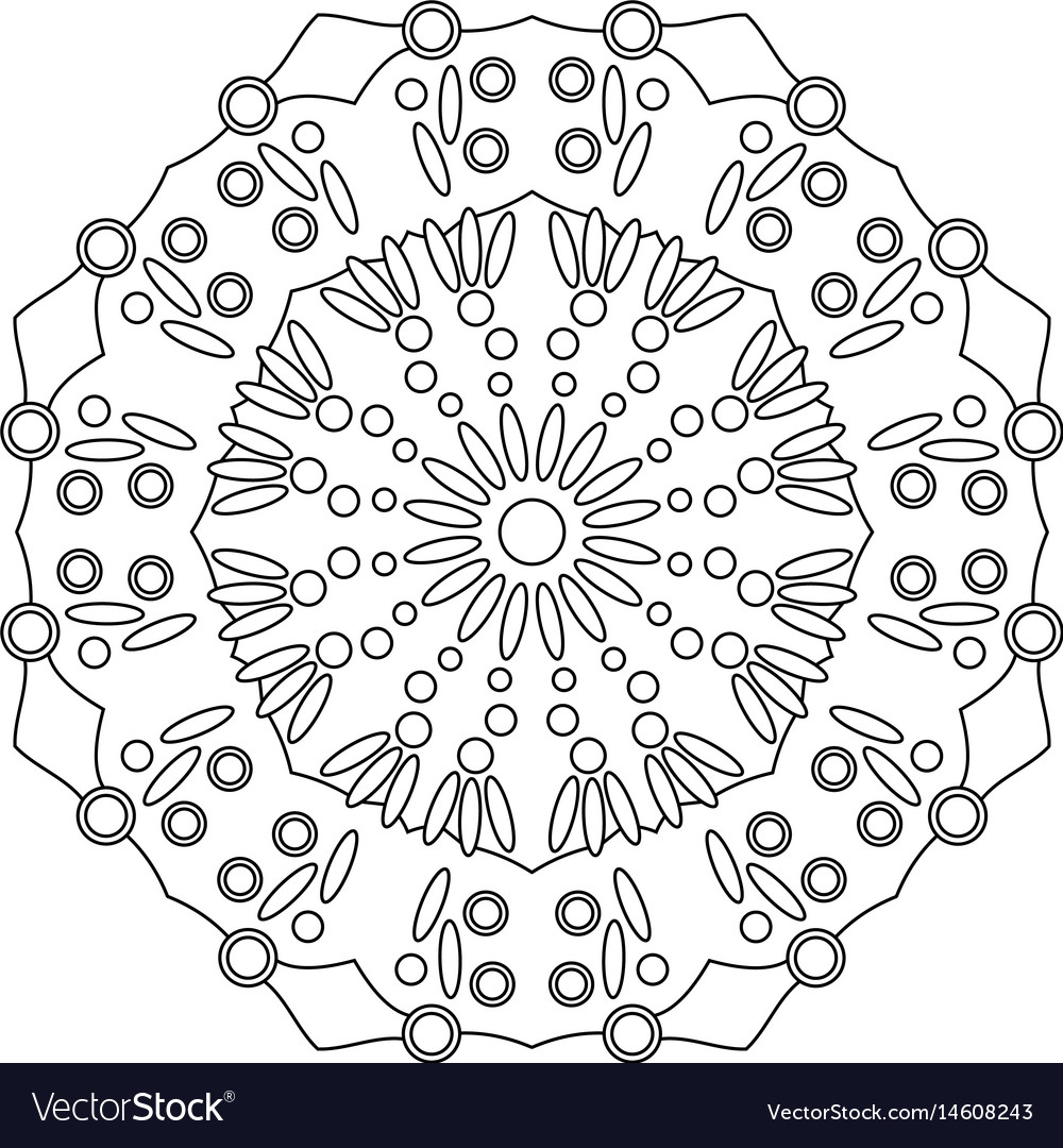 Floral mandala isolated on white background