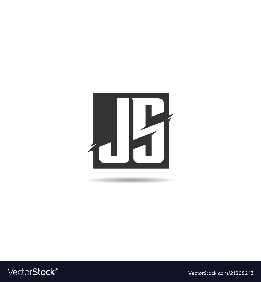 Initial letter js logo template design