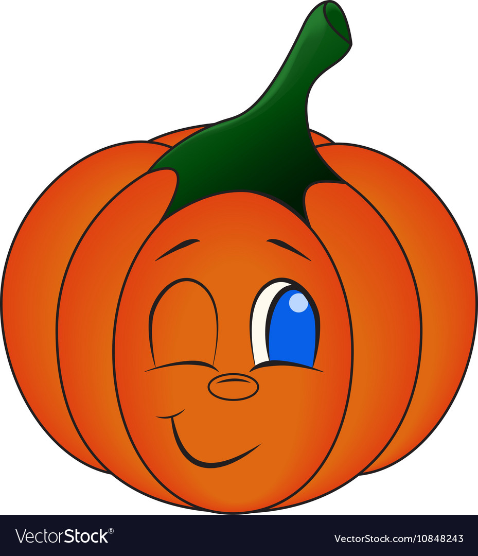 Kawaii pumpkin cute cartoon Royalty Free Vector Image