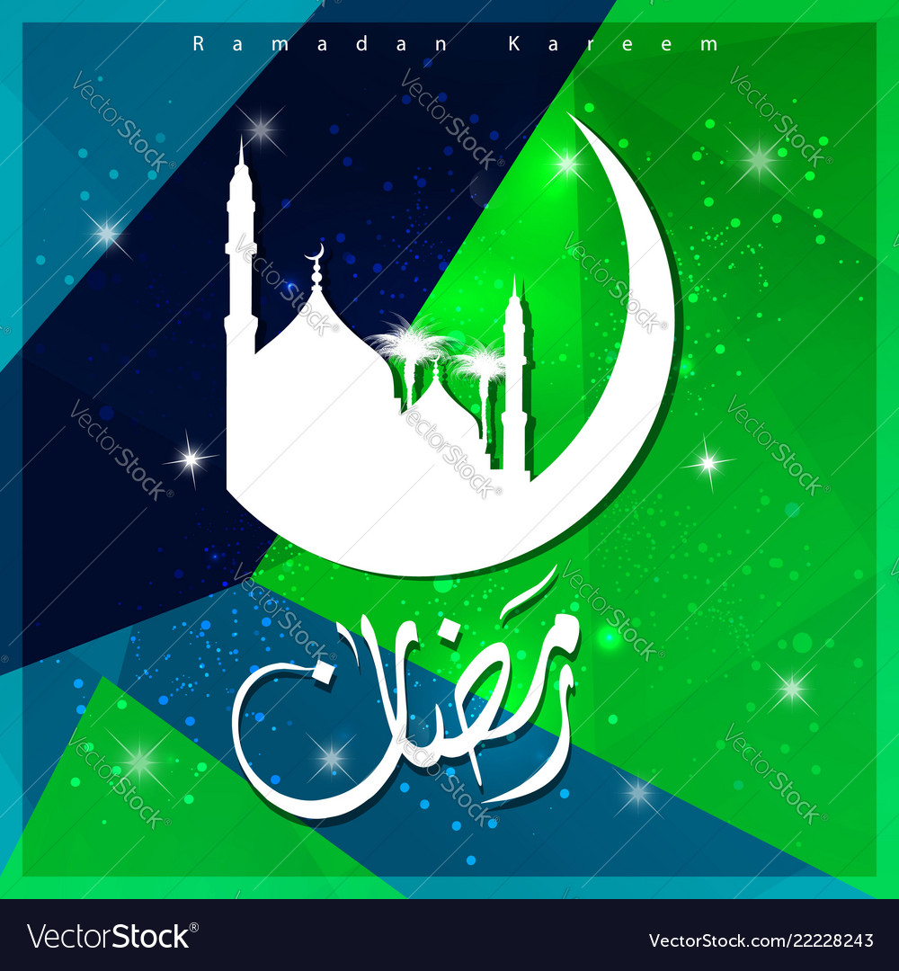 Ramdan kareem design with abstract background