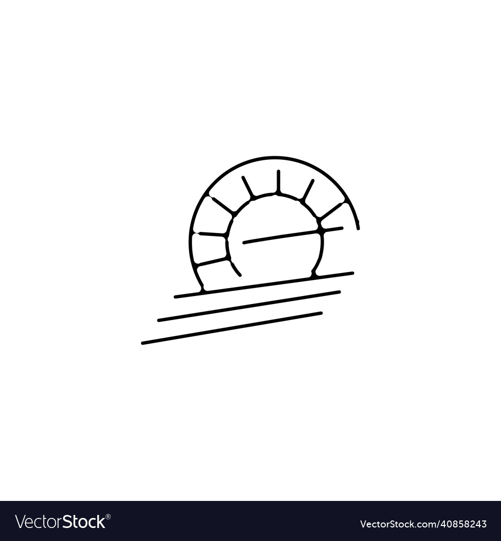 Speedometer line icon linear outline Vector Image Speedometer line icon linear outline