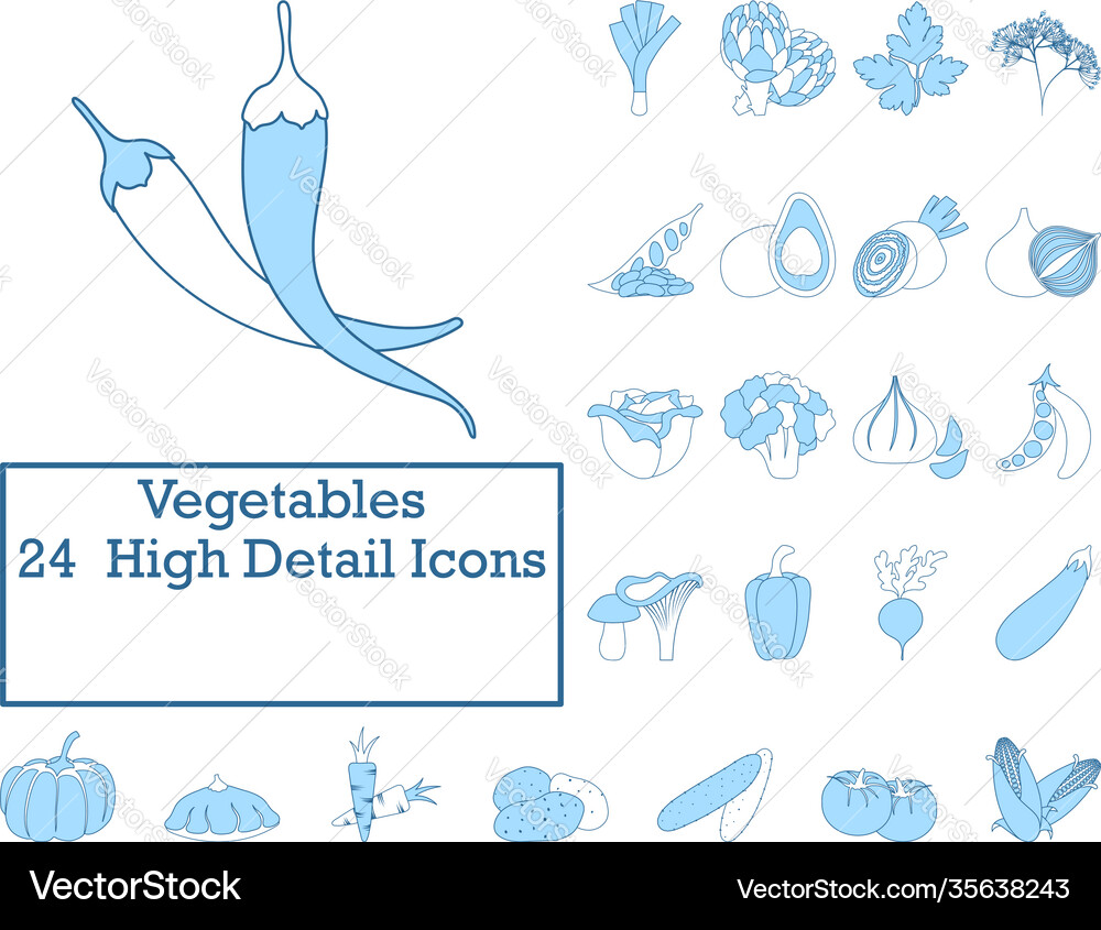 Vegetables icon set Royalty Free Vector Image - VectorStock