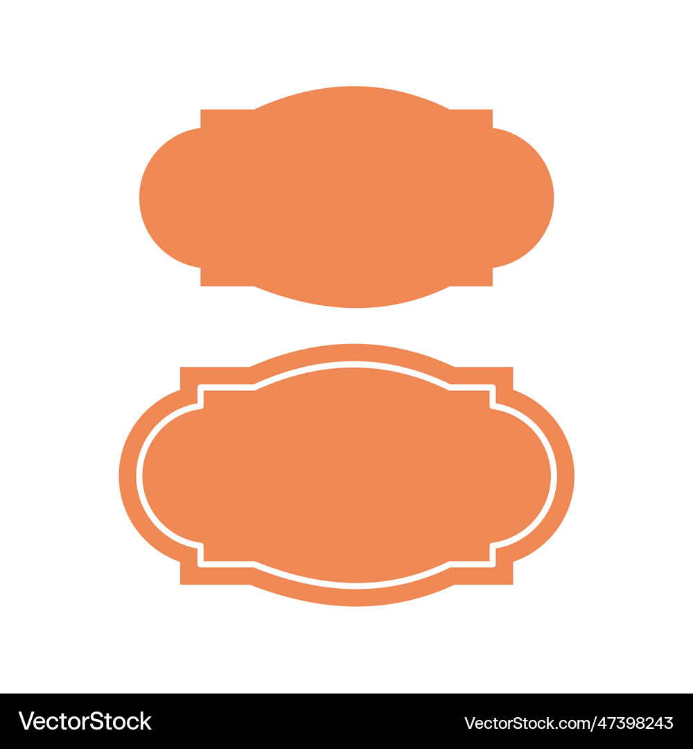 Vintage orange shape Royalty Free Vector Image