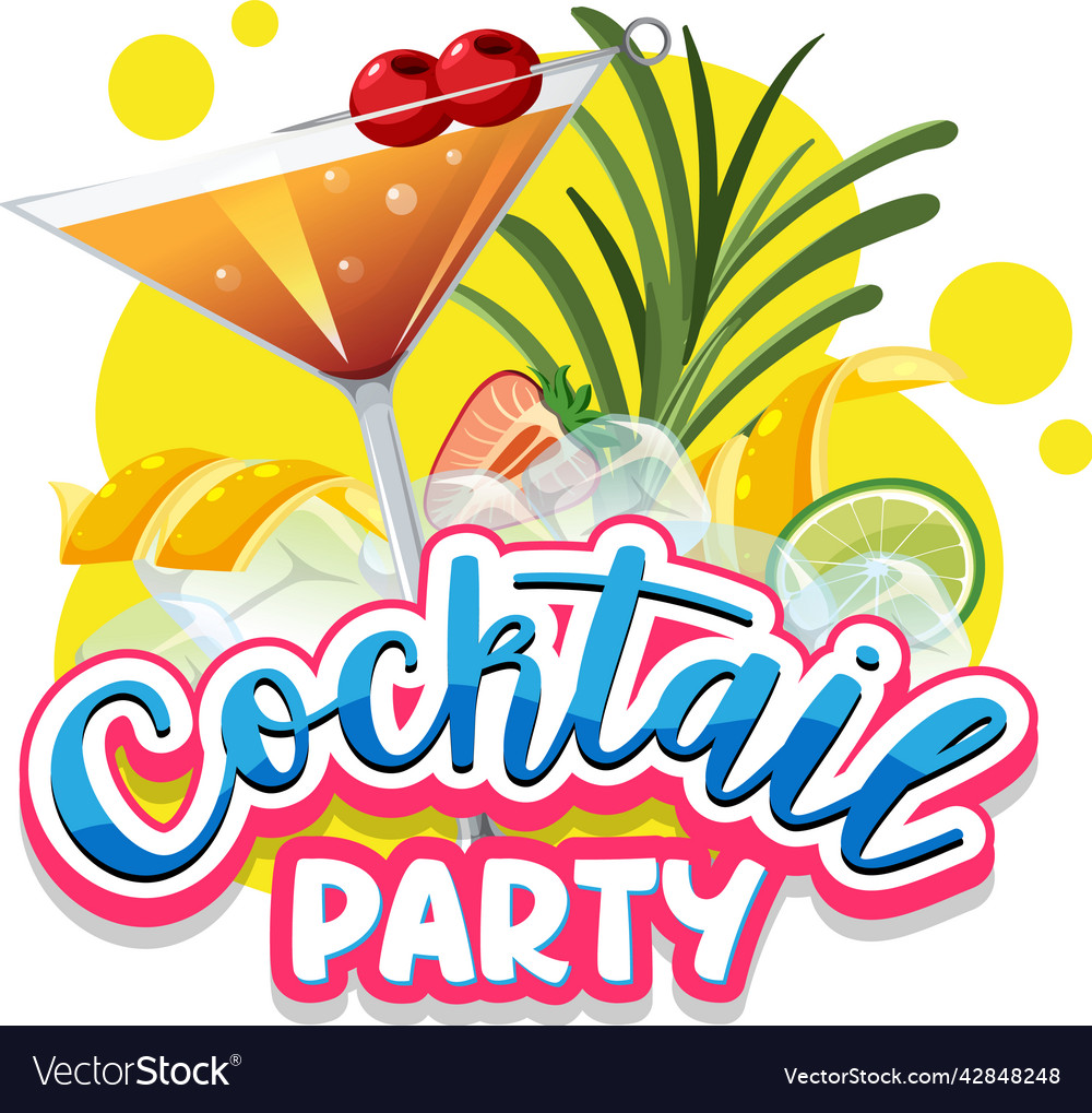 Ein Cocktail Party-Bannertext