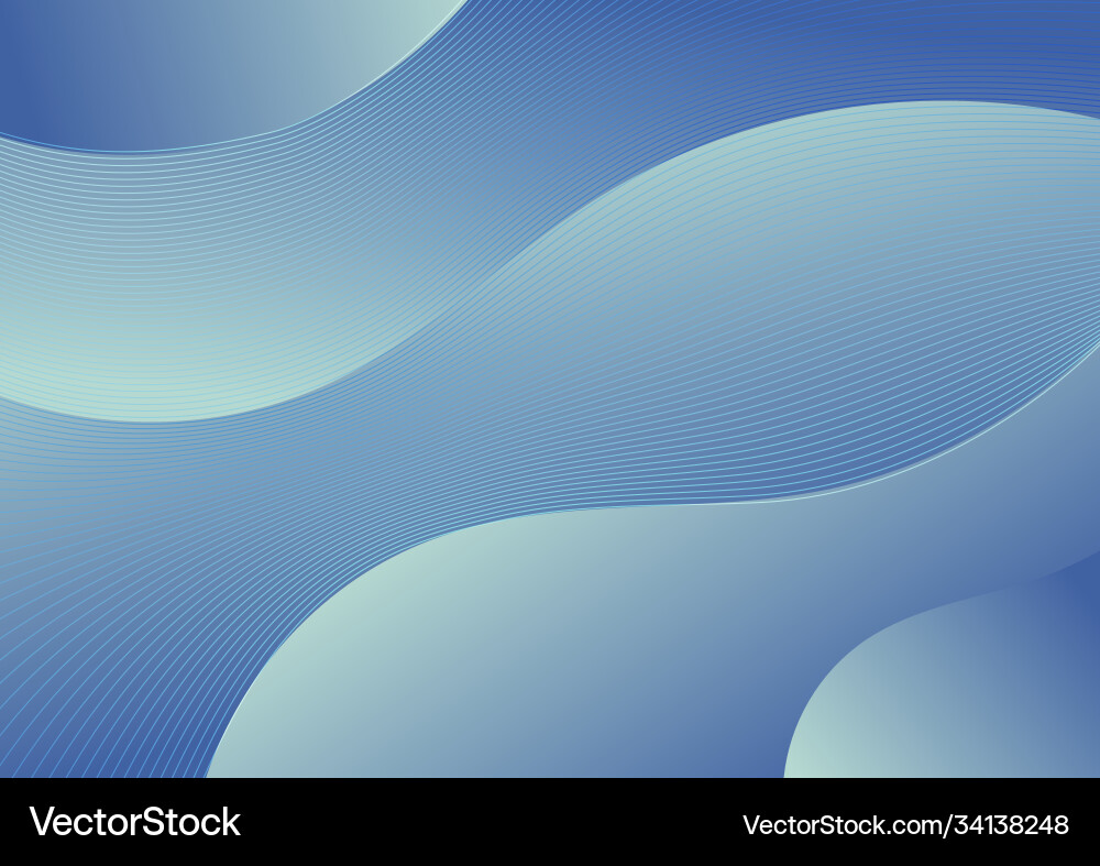 Abstract blue gradient wave shape background Vector Image
