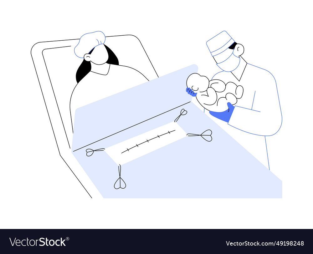 C-section delivery abstract concept