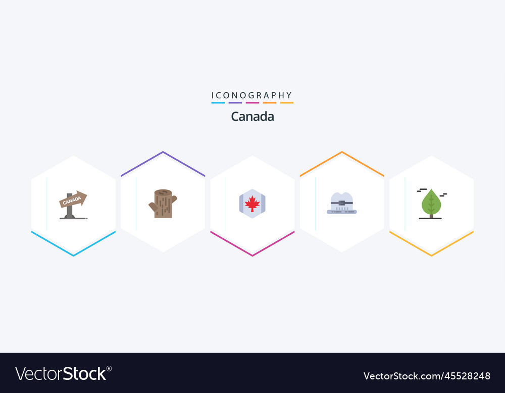 Canada 25 flat icon pack including plant leaf