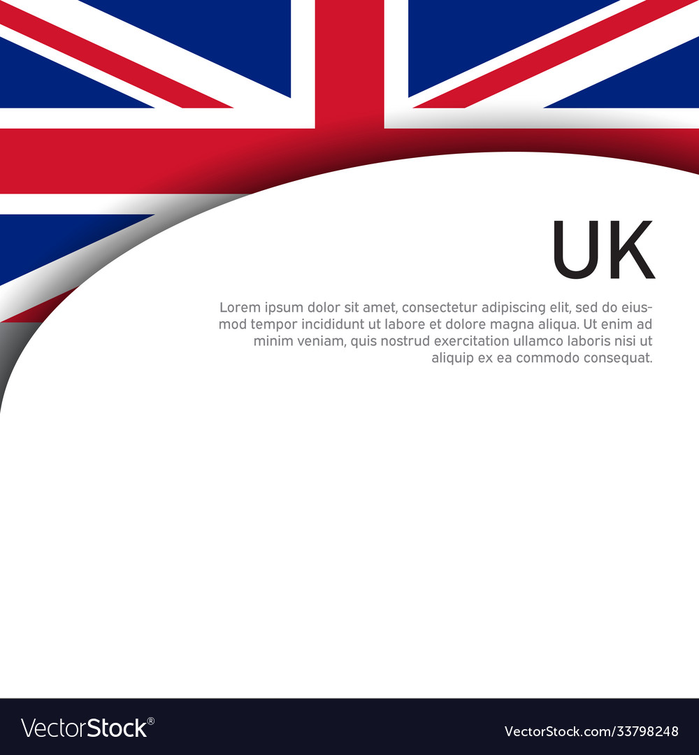 Great britain flag on a white background uk