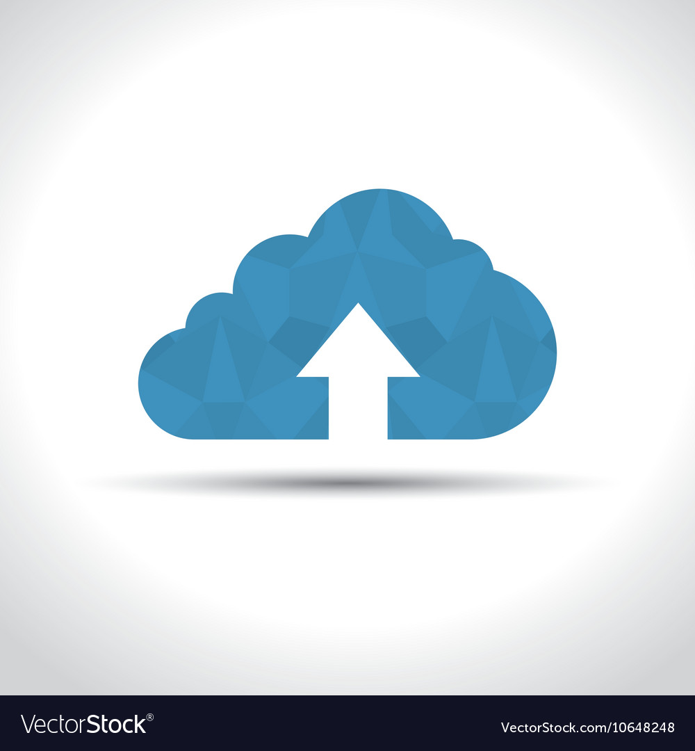 Icon upload cloud process design isolated