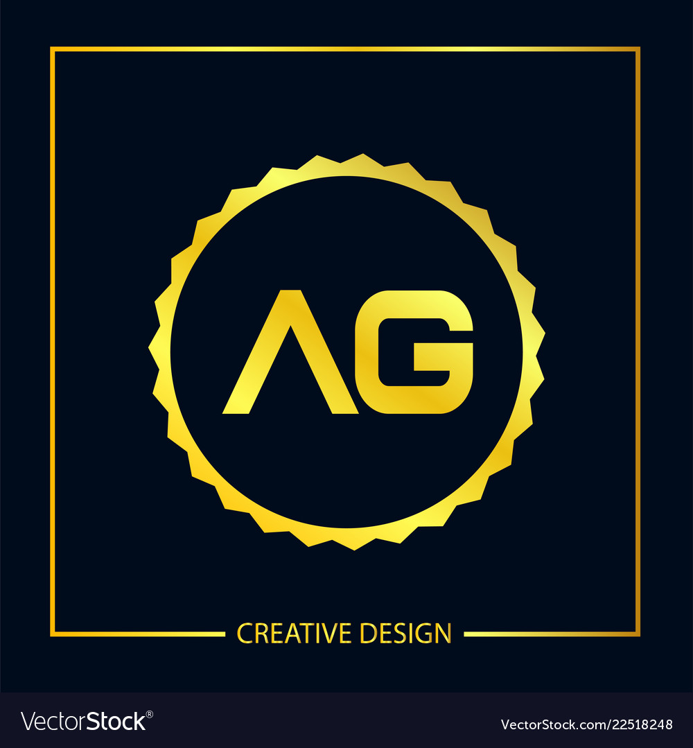 Initial letter ag logo template design