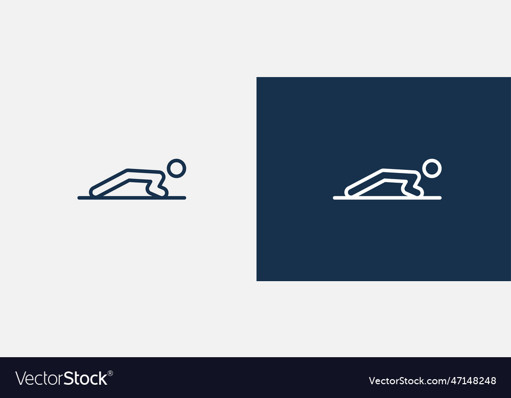 Man doing pushups icon outline Vector Image Man doing pushups icon outline