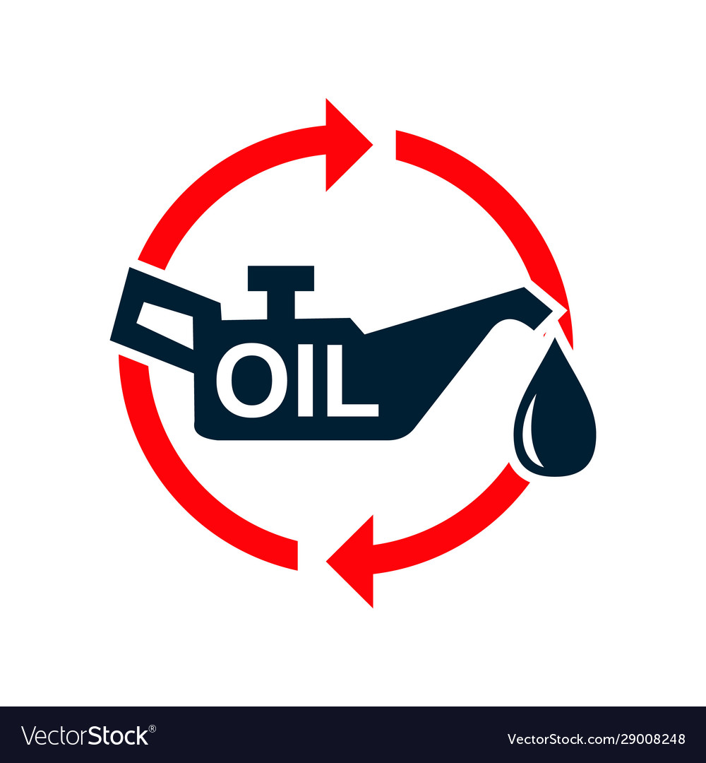 Oil change icon logo silhouette canister Vector Image