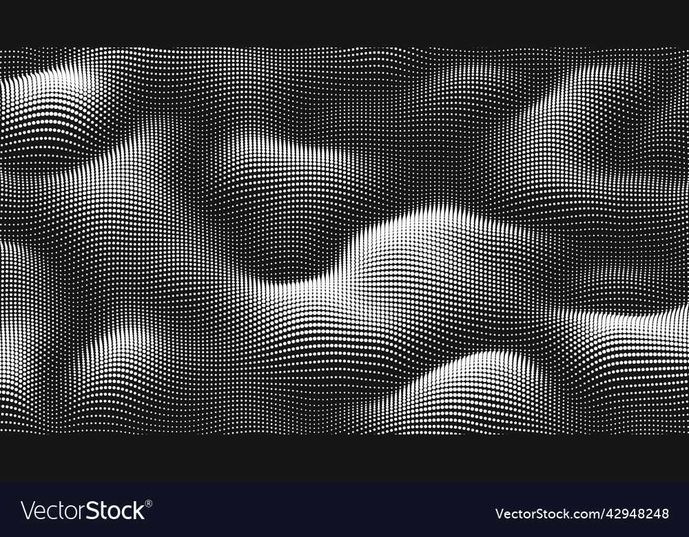 Point wave noise texture abstract dot background vector image Point wave noise texture abstract dot background