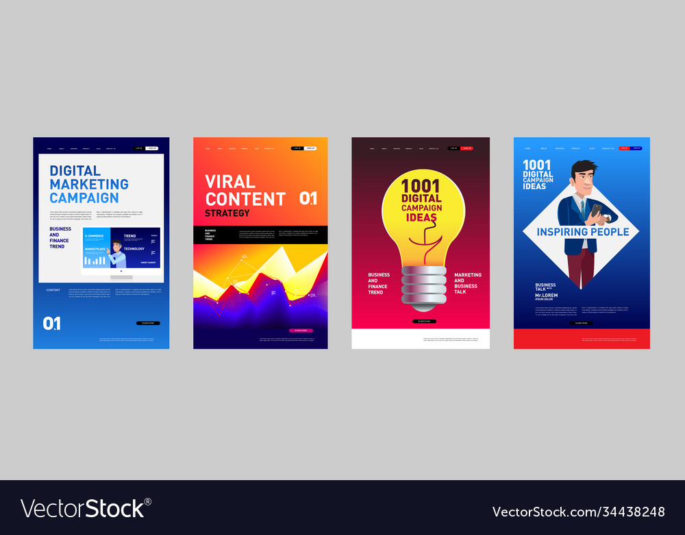 Presentation and website interface layout design