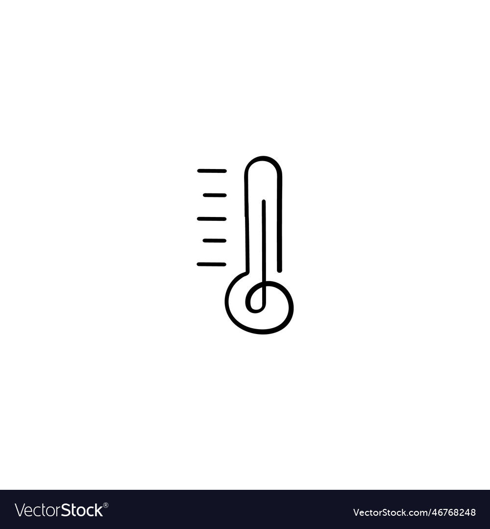 Temperature line style icon design