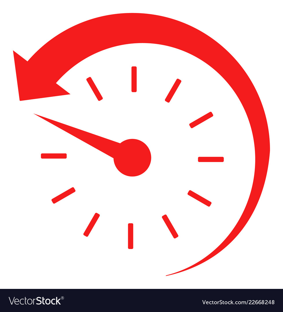 Time Backward Icon - Reverse Arrow