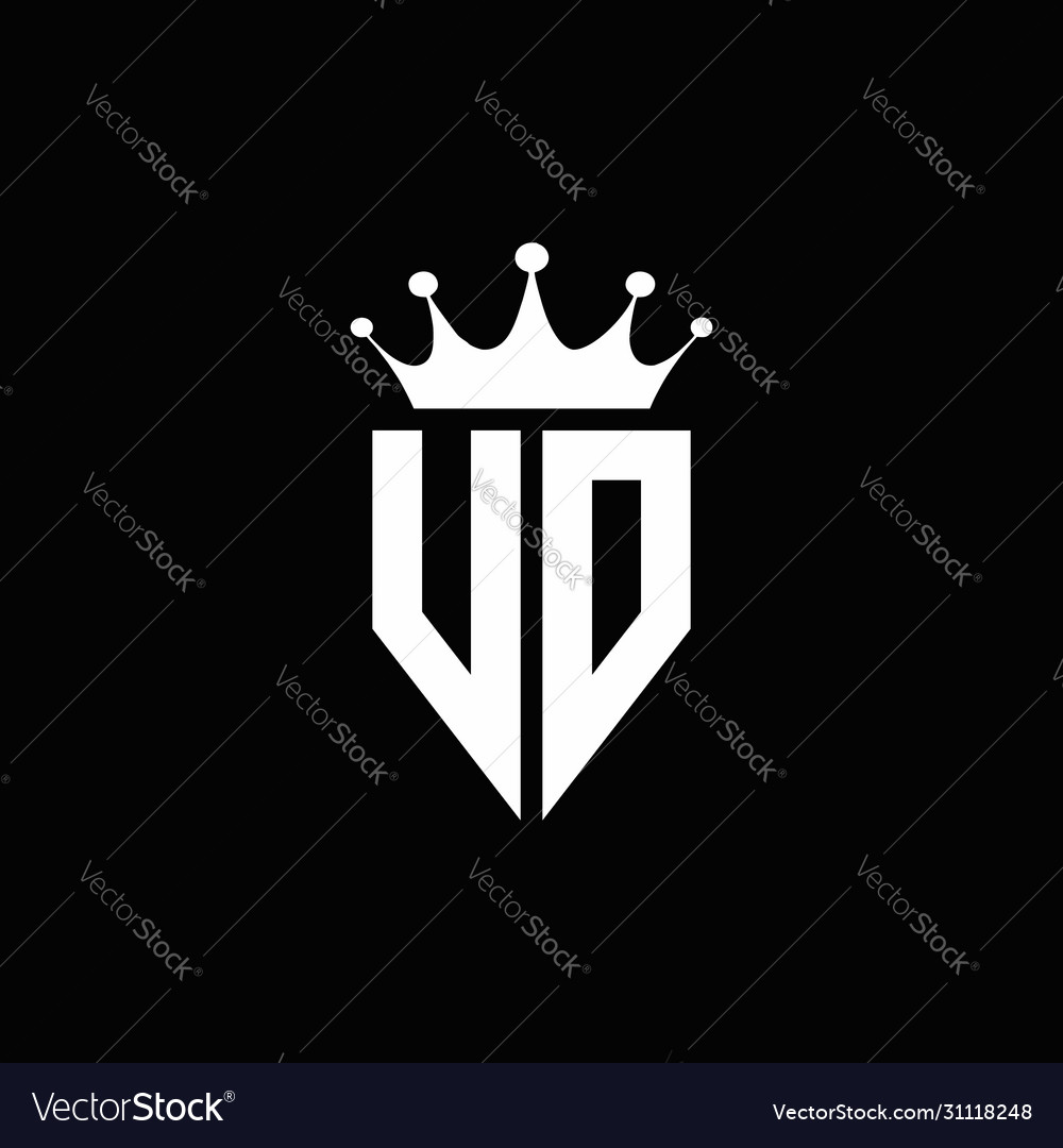 Vd Logo Monogramm Emblem Stil mit Krone Form vector image Vd Logo Monogramm Emblem Stil mit Krone Form