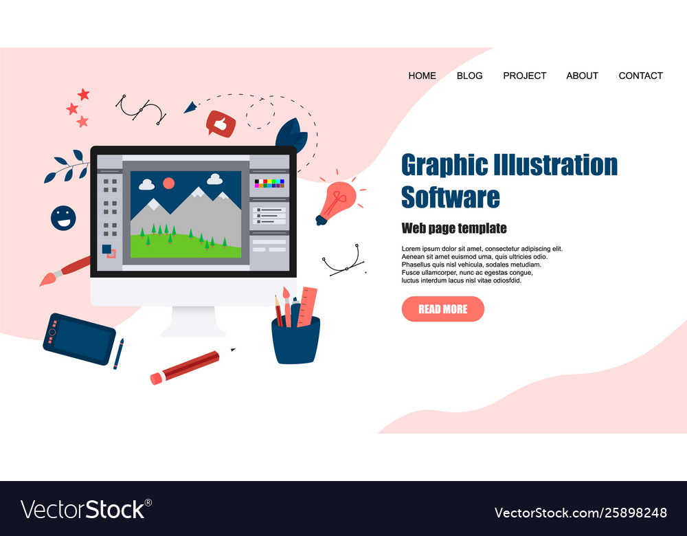 Webpage template flat application