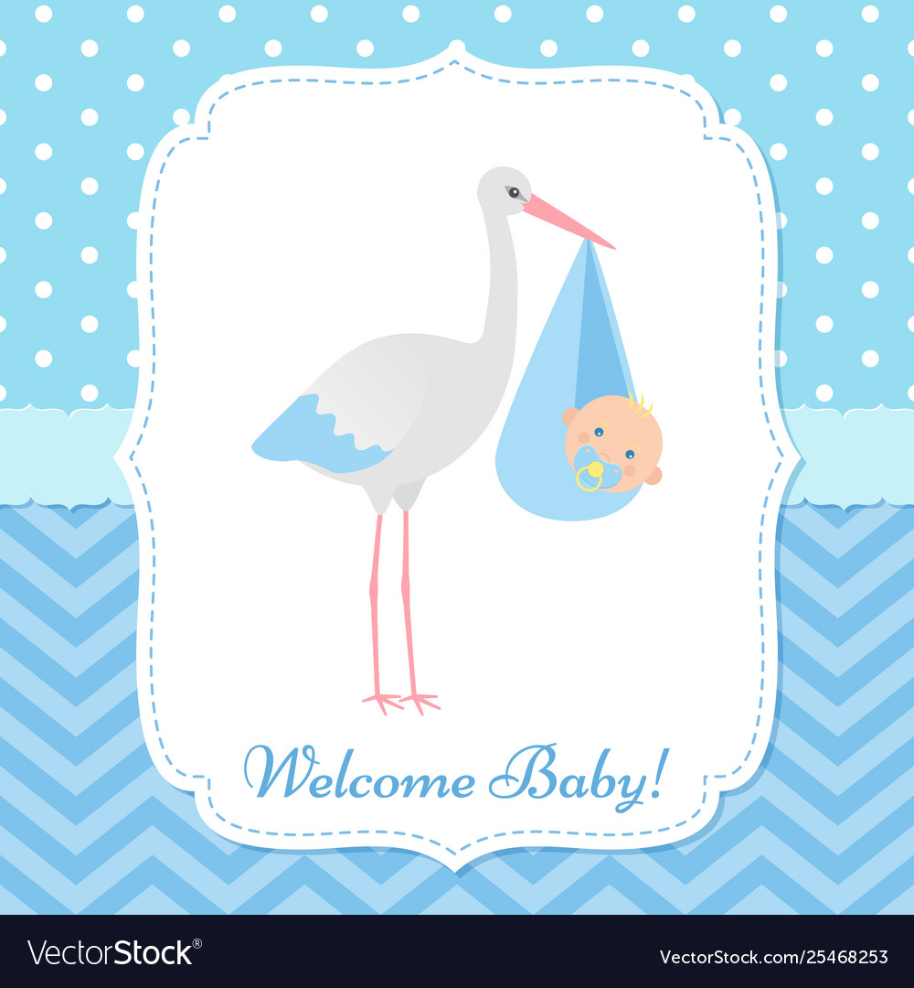 Baby shower card design birthday template invite Vector Image