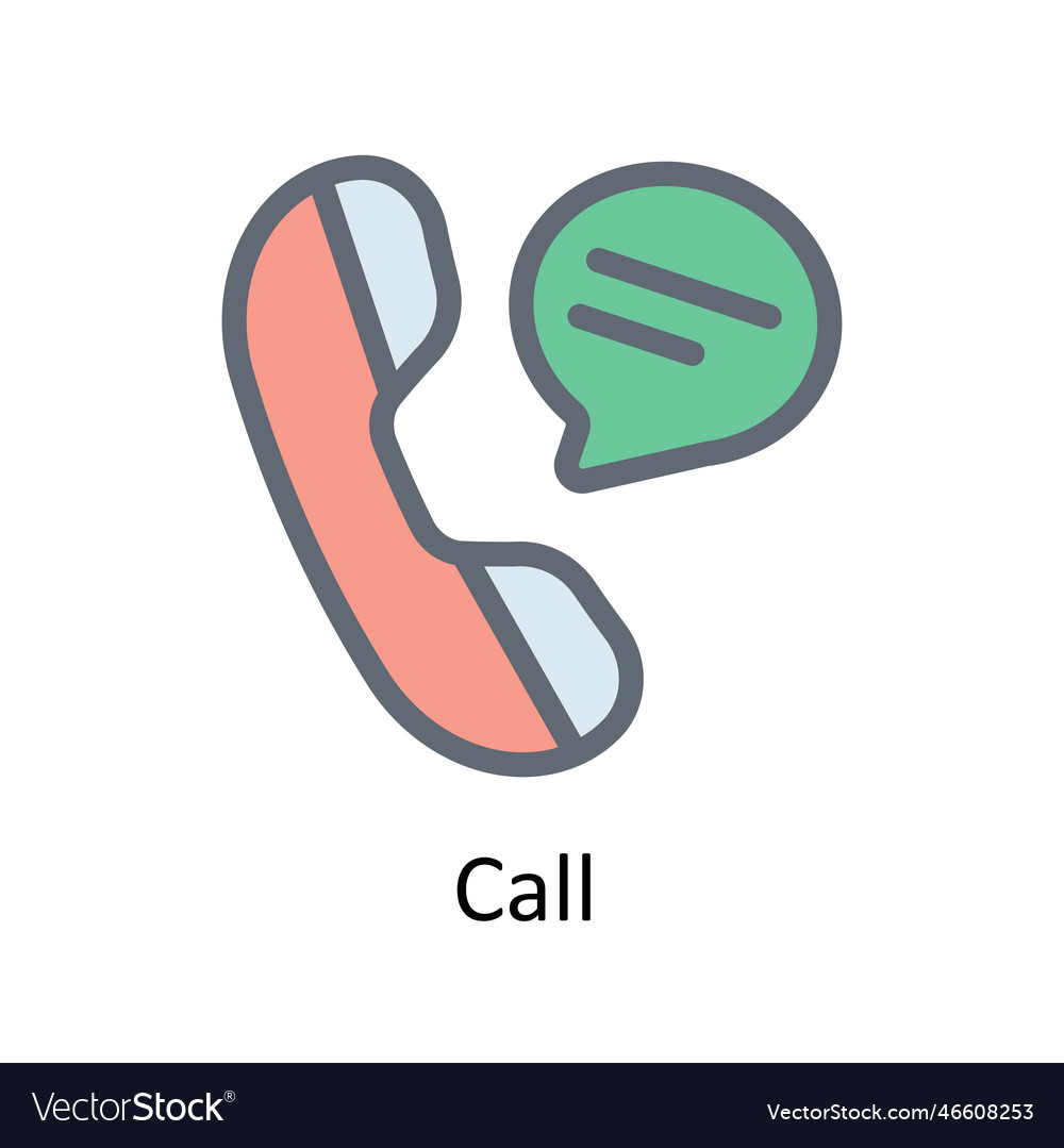 Call fill outline icons simple stock illus Vector Image