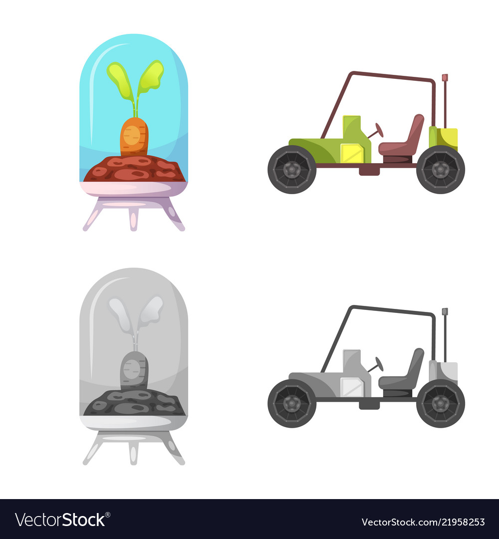 Design of mars and space icon set