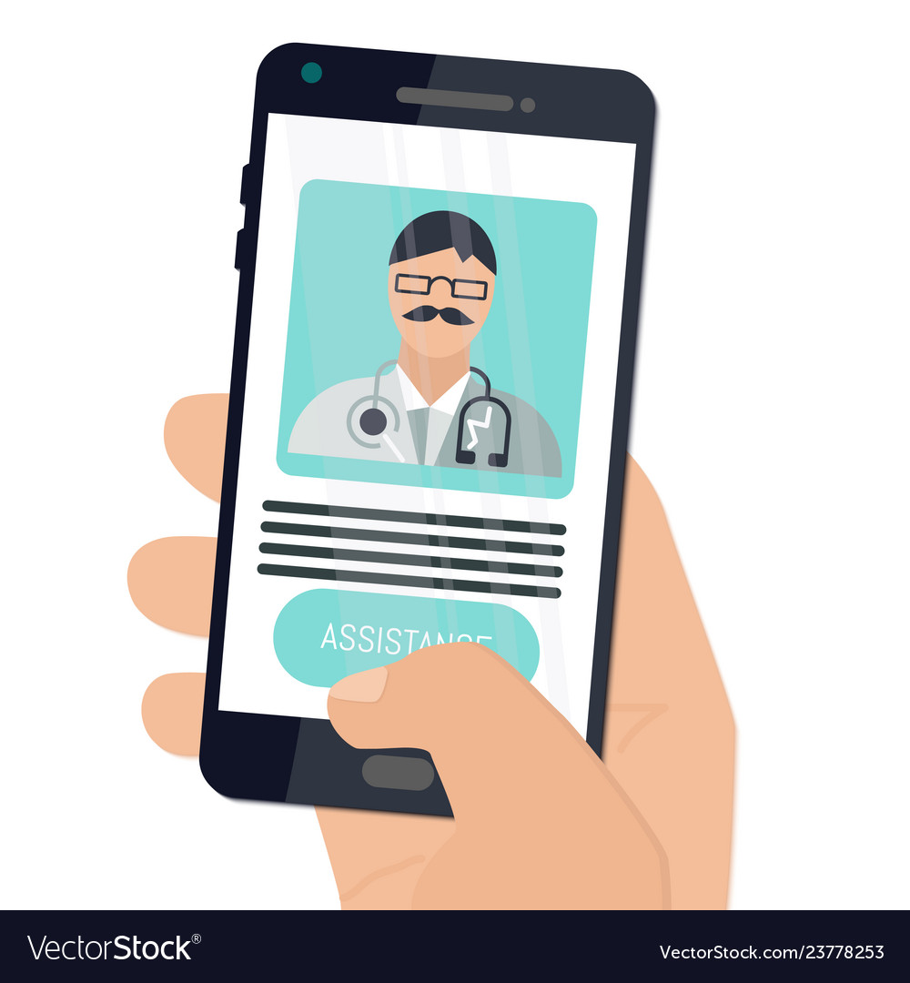 Digital health concepts user using a phone