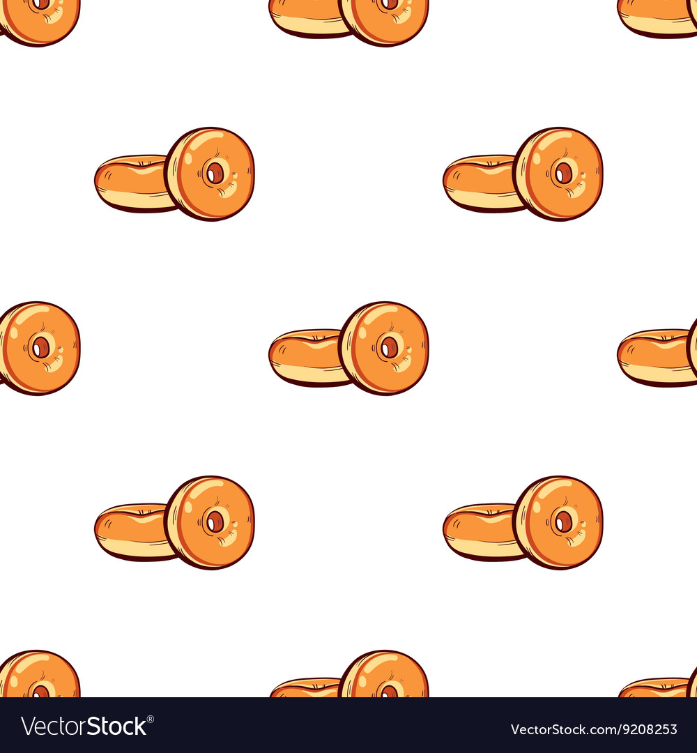 Donuts white seamless pattern