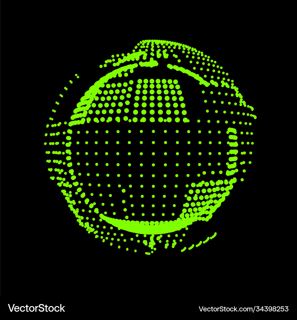 Sphere Exploding Abstract Vector Exploding sphere a star flashed like a grenade Vector Image