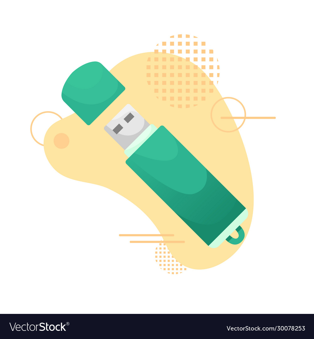 Flat usb flash drive data storage device computer