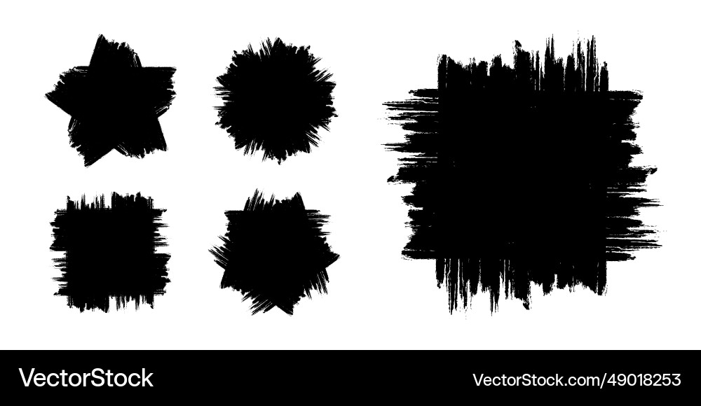Grunge geometric design elements frames Royalty Free Vector