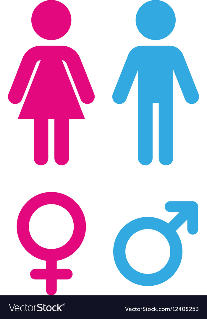 Man and woman - sign toilet Royalty Free Vector Image