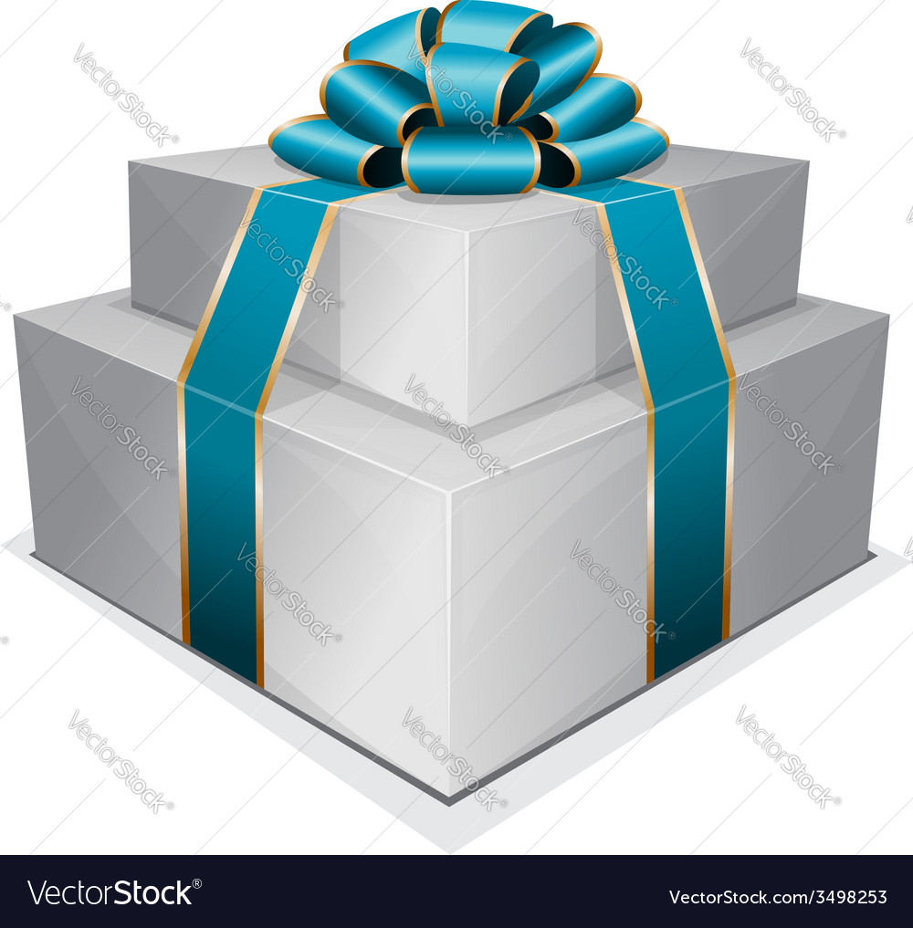 Pile gift box with bow