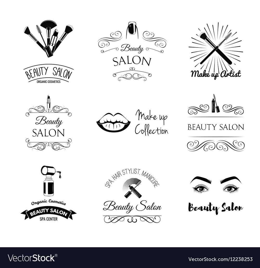 Vintage Beauty Salon Labels & Badges