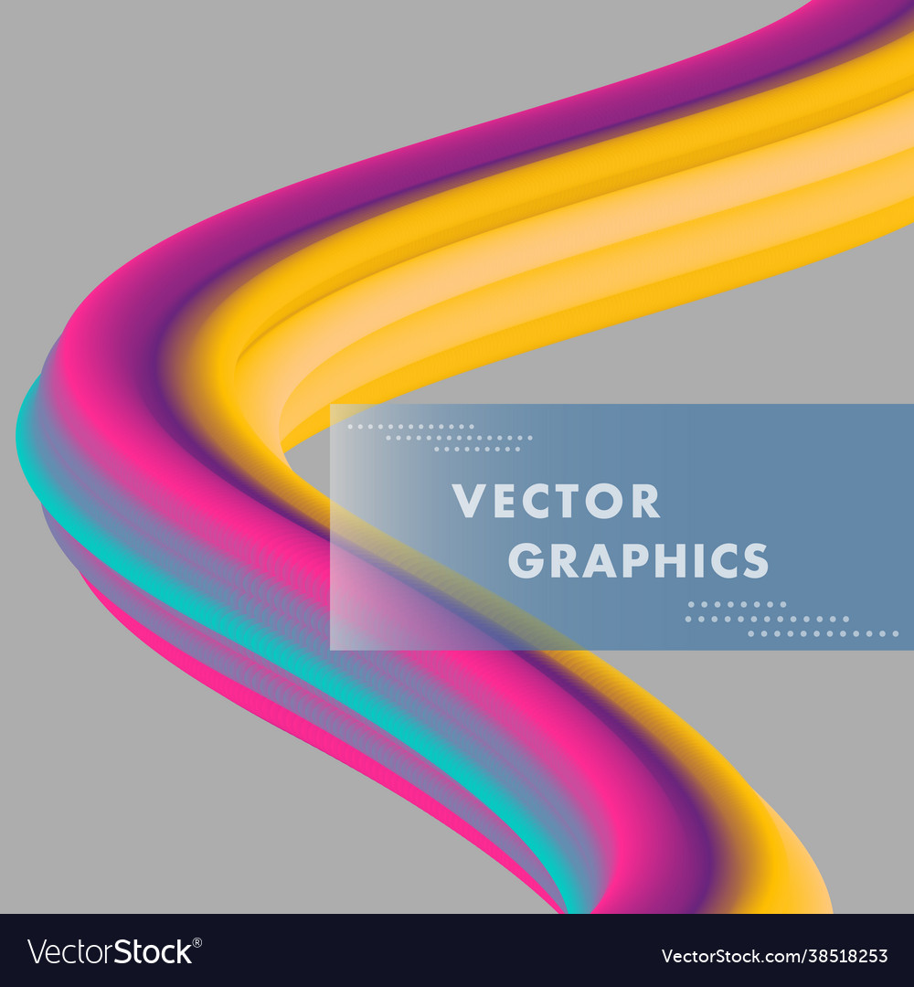 Wave liquid shape in gradient color vector image Wave liquid shape in gradient color