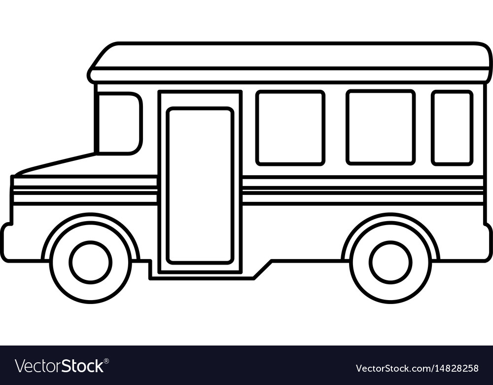 Bus school isolated icon Royalty Free Vector Image